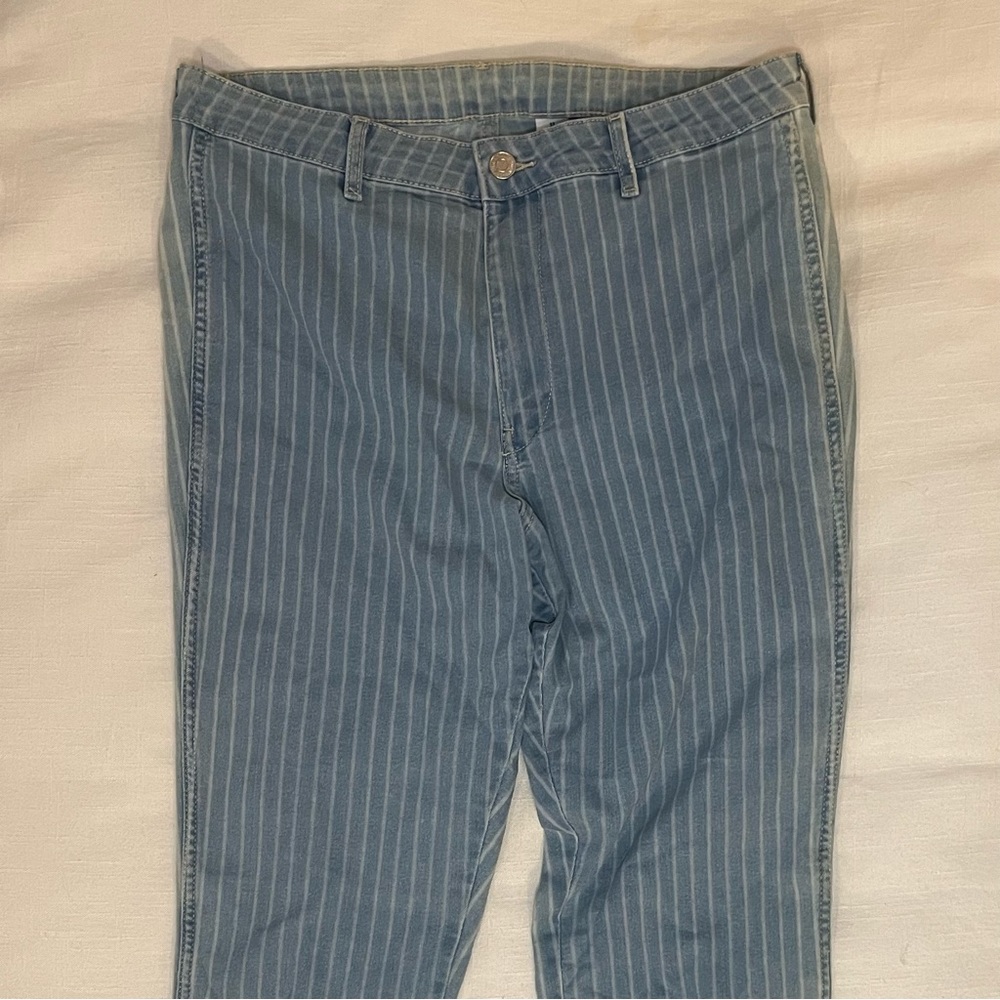 Pinstriped jeans